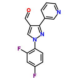 1-(2,4-DIFLUOROPHENYL)-3-(PYRIDIN-3-YL)-1H-PYRAZOLE-4-CARBALDEHYDE结构式