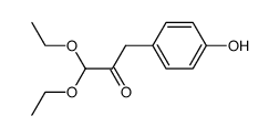 1,1-diethoxy-3-(4-hydroxyphenyl)-2-propan-2-one结构式