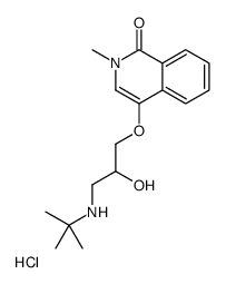 4-[3-(tert-butylamino)-2-hydroxypropoxy]-2-methylisoquinolin-1-one,hydrochloride Structure