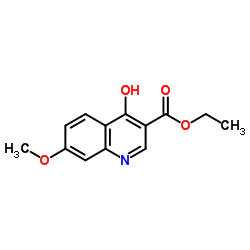 4-羟基-7-甲氧基喹啉-3-甲酸乙酯结构式