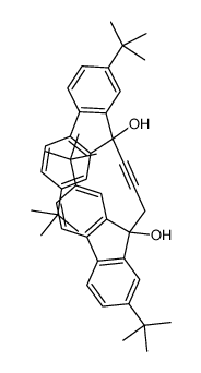 2,7-ditert-butyl-9-[3-(2,7-ditert-butyl-9-hydroxyfluoren-9-yl)prop-2-ynyl]fluoren-9-ol结构式