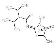 Thiourea,N'-(2,5-dimethyl-1,1-dioxido-1,4,2-dithiazolidin-3-ylidene)-N,N-bis(1-methylethyl)- Structure