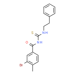 3-Bromo-4-methyl-N-[(2-phenylethyl)carbamothioyl]benzamide Structure
