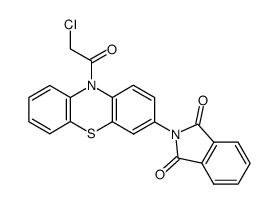 10-chloroacetyl-3-phthalimido-10H-phenothiazine结构式