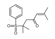 6-(benzenesulfonyl)-2,6-dimethylhept-2-en-4-one Structure