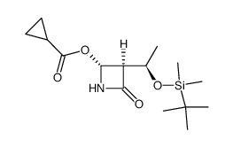 (3R,4R)-4-(cyclopropyl-oxomethyloxy)-3-[(1R)-1-(tert-butyldimethylsilyloxy)ethyl]azetidin-2-one结构式
