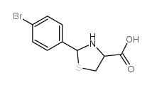 2-(4-溴苯基)噻唑烷-4-羧酸结构式