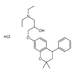 1-(diethylamino)-3-[(2,2-dimethyl-4-phenyl-3,4-dihydrochromen-7-yl)oxy]propan-2-ol,hydrochloride Structure