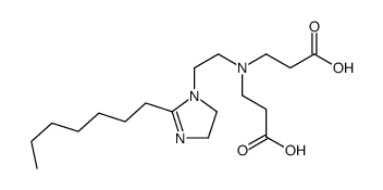 N-(2-carboxyethyl)-N-[2-(2-heptyl-4,5-dihydro-1H-imidazol-1-yl)ethyl]-beta-alanine结构式
