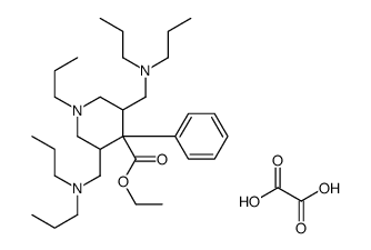 ethyl 3,5-bis[(dipropylamino)methyl]-4-phenyl-1-propylpiperidine-4-carboxylate,oxalic acid Structure