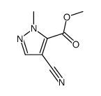 4-Cyan-1-methyl-5-pyrazolcarbonsaeure-methylester结构式
