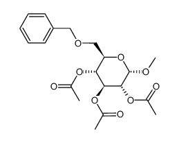 (2R,3R,4S,5R,6S)-2-((benzyloxy)methyl)-6-methoxytetrahydro-2H-pyran-3,4,5-triyl triacetate结构式