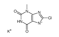 8-chloro-3-methylxanthine potassium salt Structure