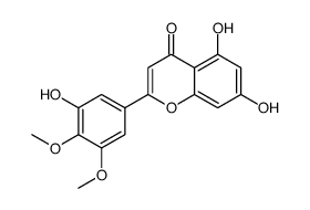 4H-1-Benzopyran-4-one, 5,7-dihydroxy-2-(3-hydroxy-4,5-dimethoxyphenyl)- structure