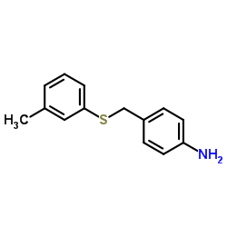 Benzenamine, 4-[[(3-methylphenyl)thio]methyl]- (9CI) Structure