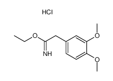 ethyl 2-(3,4-dimethoxyphenyl)acetoimidate hydrochloride结构式
