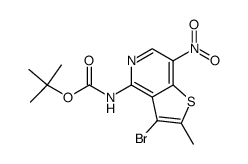 tert-butyl 3-bromo-2-methyl-7-nitrothieno[3,2-c]pyridin-4-ylcarbamate Structure