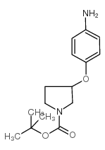 3-(4-氨基-苯氧基)-吡咯烷-1-羧酸叔丁酯结构式