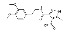N-[2-(3,4-dimethoxyphenyl)ethyl]-5-methyl-4-nitro-1H-pyrazole-3-carboxamide结构式
