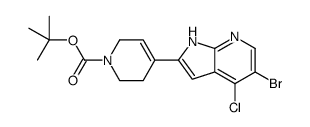 4-(5-溴-4-氯-1H-吡咯并[2,3-B]吡啶-2-基)-3,6-二氢-1(2H)-吡啶羧酸 1,1-二甲基乙酯结构式