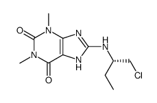(S)-(-)-8-(1-chloro-2-butyl)-aminotheophylline结构式