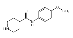 N-(4-甲氧基苯基)哌啶-4-甲酰胺结构式
