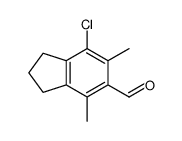7-chloro-4,6-dimethyl-2,3-dihydro-1H-indene-5-carbaldehyde Structure
