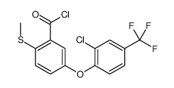 5-[2-chloro-4-(trifluoromethyl)phenoxy]-2-methylsulfanylbenzoyl chloride结构式