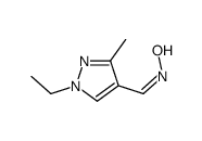 1-乙基-3-甲基-1H-吡唑-4-甲醛 肟结构式