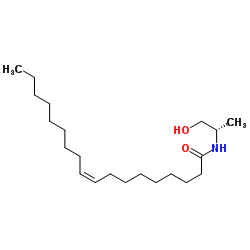 (Z)-(S)-十八酰胺-9-烯,N-((2-羟基-1-甲基)乙基)结构式