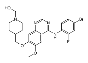 [4-[[4-(4-bromo-2-fluoroanilino)-6-methoxyquinazolin-7-yl]oxymethyl]piperidin-1-yl]methanol Structure