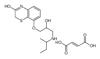8-[3-(butan-2-ylamino)-2-hydroxypropoxy]-4H-1,4-benzothiazin-3-one,(E)-but-2-enedioic acid结构式