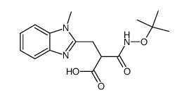 N-tert-butoxy-2-(1-methyl-1H-benzoimidazol-2-ylmethyl)malonamic acid结构式