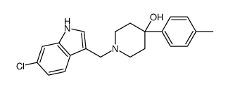 1-[(6-chloro-1H-indol-3-yl)methyl]-4-(4-methylphenyl)piperidin-4-ol Structure