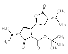 (3S,5S)-3-异丙基-2-氧代-5-[(2S,4S)-四氢-4-异丙基-5-氧代-2-呋喃基]-1-吡咯烷羧酸叔丁酯结构式
