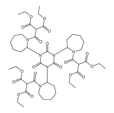 hexaethyl 2,2',2''-[(2,4,6-trioxo-1,3,5-triazine-1,3,5(2H,4H,6H)-triyl)tris(6,1-hexanediyliminocarbonyl)]trismalonate Structure
