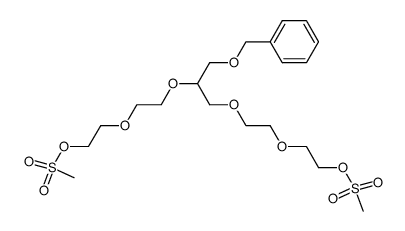dimesylate of 7-benzyloxymethyl-3,6,9,12-tetraoxa-1,14-tetradecanediol结构式