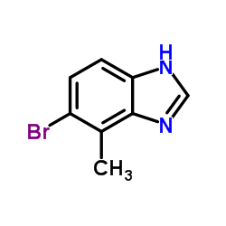 5-溴-4-甲基-1H-苯并[d]咪唑结构式