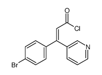 3-(4-bromophenyl)-3-pyridin-3-ylprop-2-enoyl chloride结构式