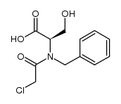 (R)-2-(N-benzyl-2-chloroacetamido)-3-hydroxypropanoic acid Structure