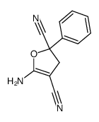 5-amino-2-phenyl-2,3-dihydrofuran-2,4-dicarbonitrile结构式