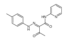 2-[(4-methylphenyl)hydrazinylidene]-3-oxo-N-pyridin-2-ylbutanamide结构式