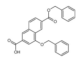 4-(苯基甲氧基)-2,6-萘二羧酸 6-(苯基甲基)酯结构式