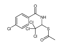 S-{2,2,2-Trichloro-1-[(4-chlorobenzoyl)amino]ethyl} ethanethioate结构式