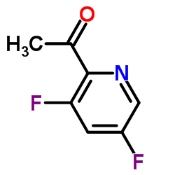 1-(3,5-二氟吡啶-2-基)乙酮结构式