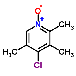 4-氯-2,3,5-三甲基吡啶-1-氧化物结构式
