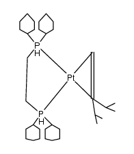 {3-methyl-2-(2-propyl)-1-butene}{bis(dicyclohexylphosphino)ethane}platinum(0) Structure