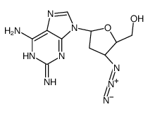 3'-azido-2,6-diaminopurine-2',3'-dideoxyriboside structure