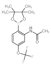 2-乙酰氨基-4-(三氟甲氧基)苯硼酸频那醇酯结构式