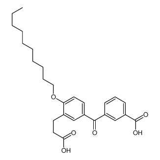 3-[3-(2-carboxyethyl)-4-decoxybenzoyl]benzoic acid Structure